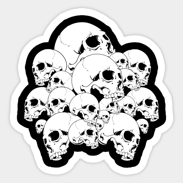 Pile of Skulls Sticker by vip57